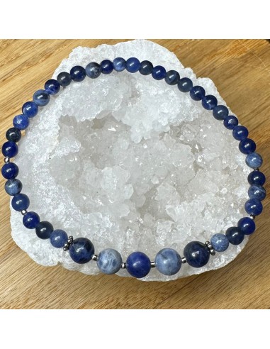 Bracelet SODALITE tour 4mm et devant 6mm outlet