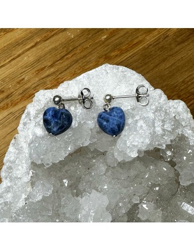 Boucles Sodalite en Argent 925 rhodié de votre