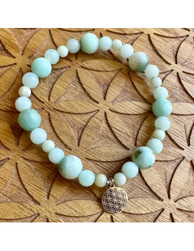 Bracelet Amazonite et Fleur de Vie Argent 925 suggérées chez