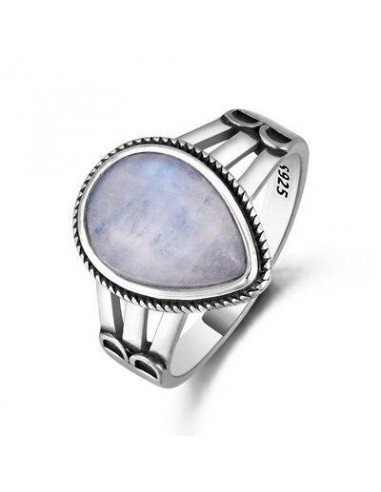 Bague Goutte Pierre de Lune ''Rosée'' des créatures d'habitude