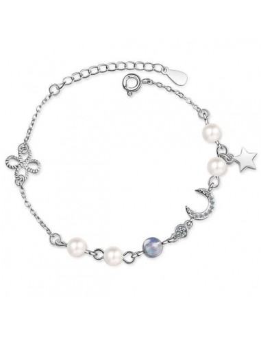 Bracelet au Clair de Lune en Pierre de Lune  ''Clarté'' suggérées chez